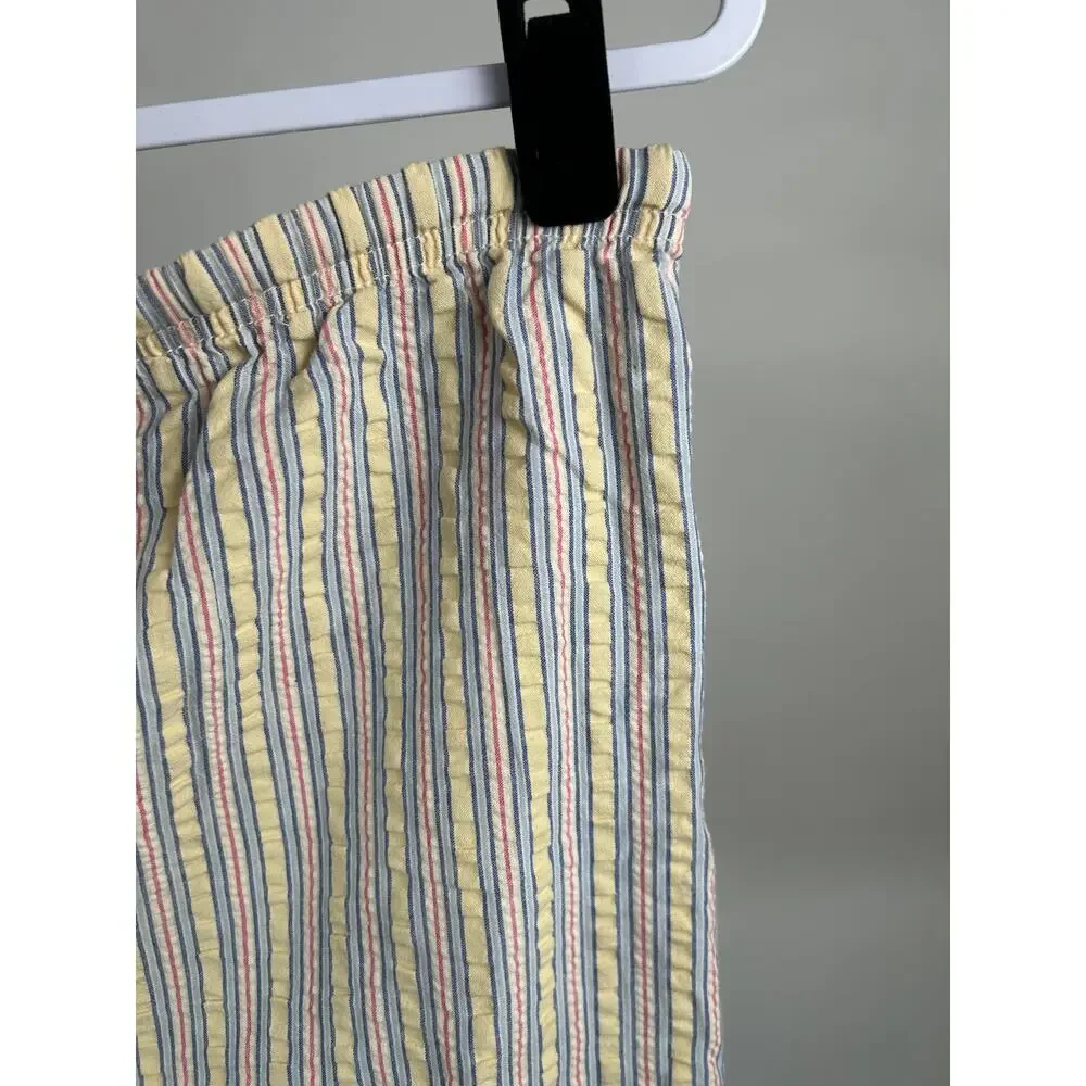 Vintage Cherokee Pastel Stripe Pull-On Shorts Women’s Medium Cottagecore Lounge - Picture 2 of 4